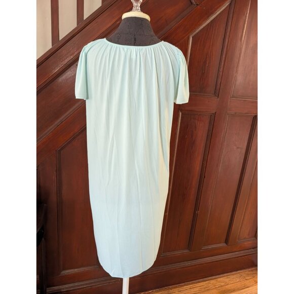 Light Blue Embroidered Floral Nightgown By Marisa Christina Classics - Womens Me - Picture 3 of 7
